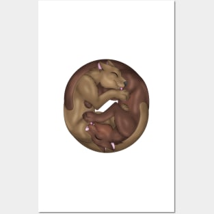 Yin-Yang Cats: Chocolate Posters and Art